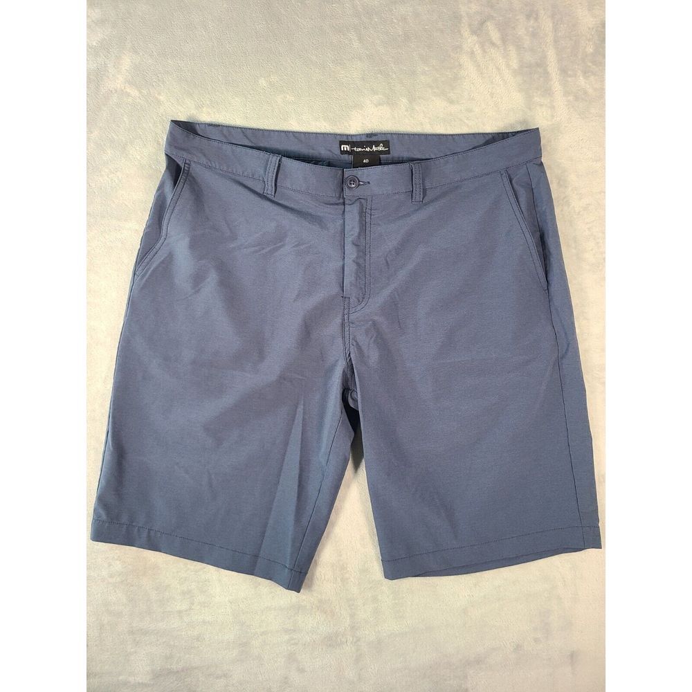 Travis Mathew Shorts Mens 40 Blue Flat Front Golf Performance 1MU354